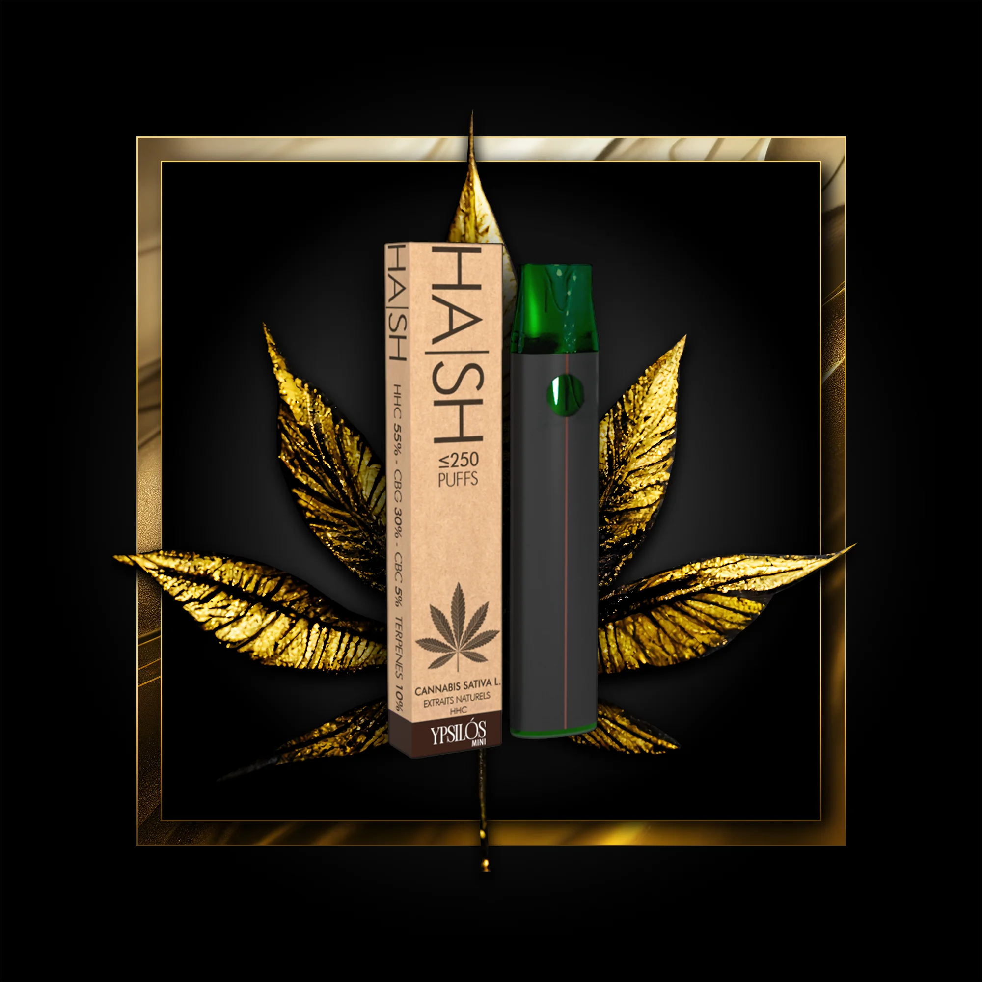 Hash (engangsbruk) 250 drag - 0,50 ml. HHC