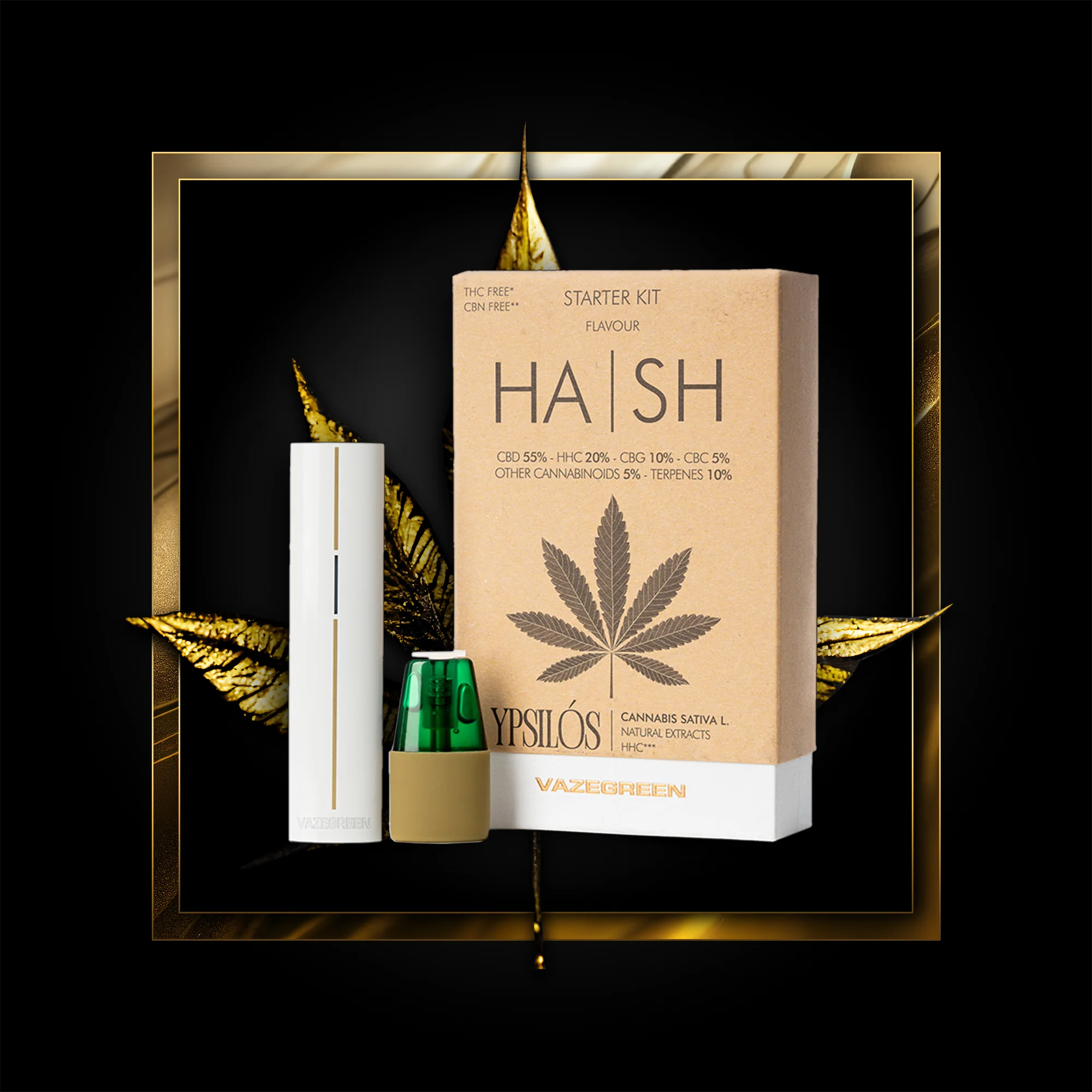 Hash Pen (startsett) 500 drag - 1,00 ml. HHC